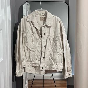 We the free Cream Denim Jacket